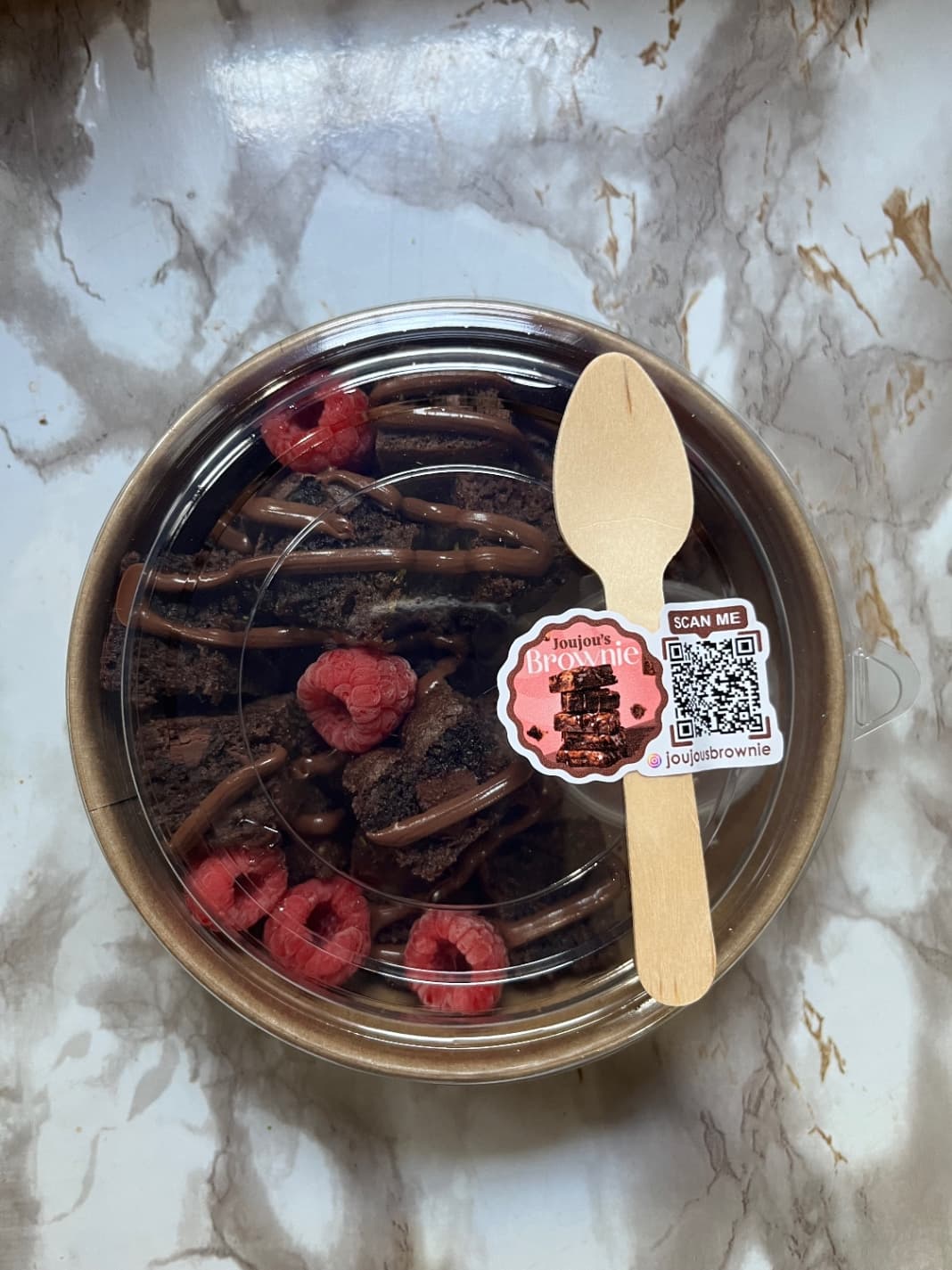 Barquette bits brownie