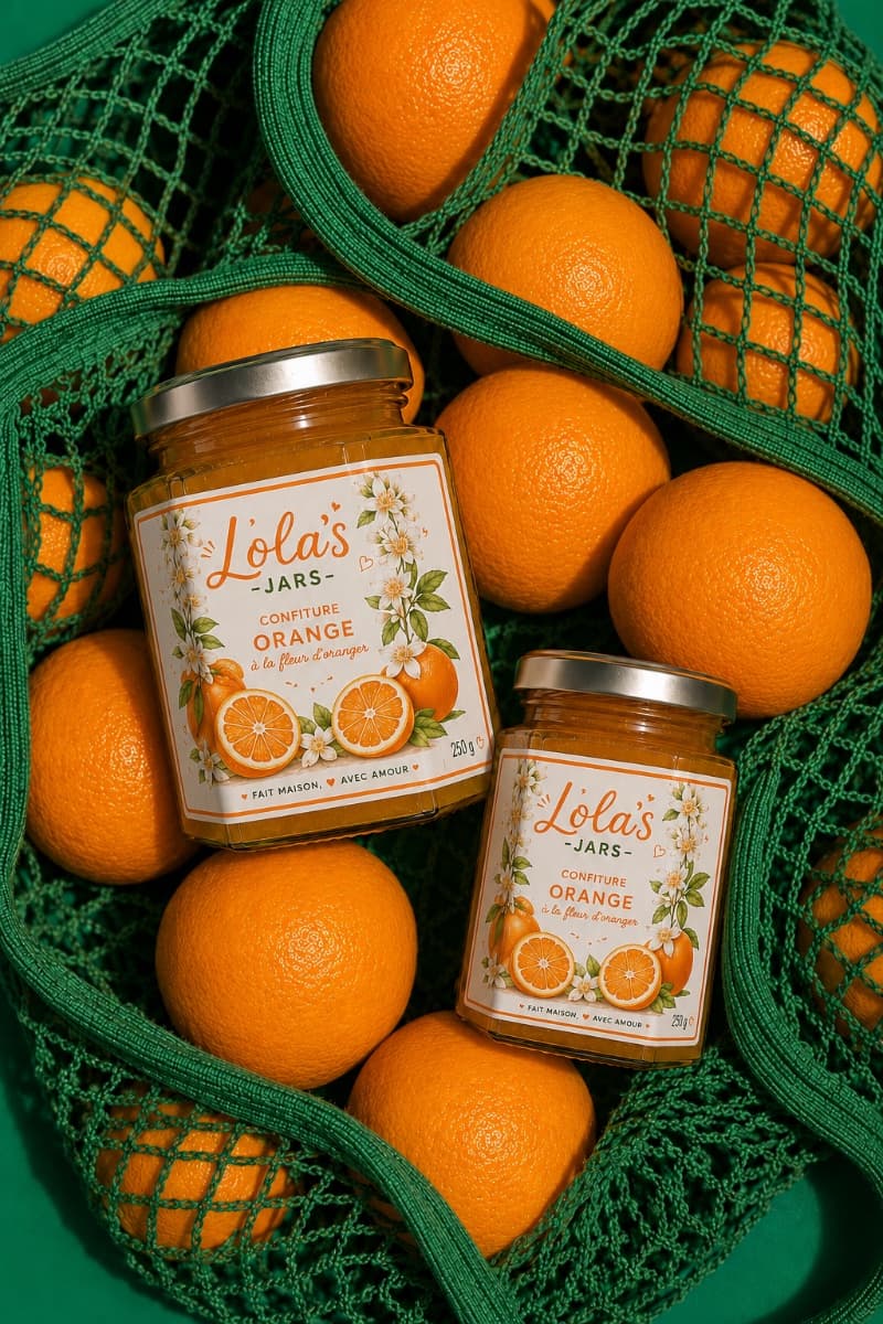 Confiture à l'orange et fleur d'oranger 250g