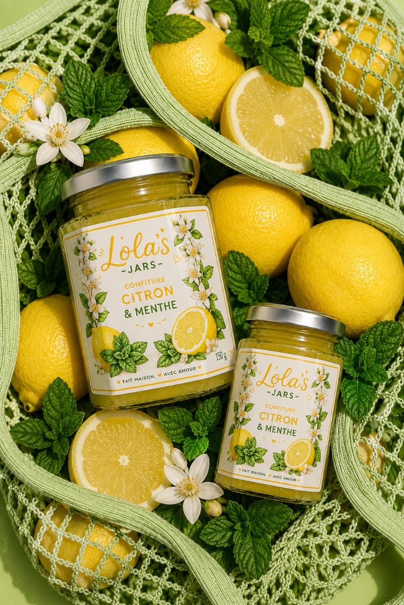 Confiture de citron à la menthe 250g
