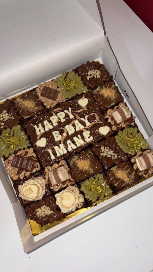 Birthday decorated brownies