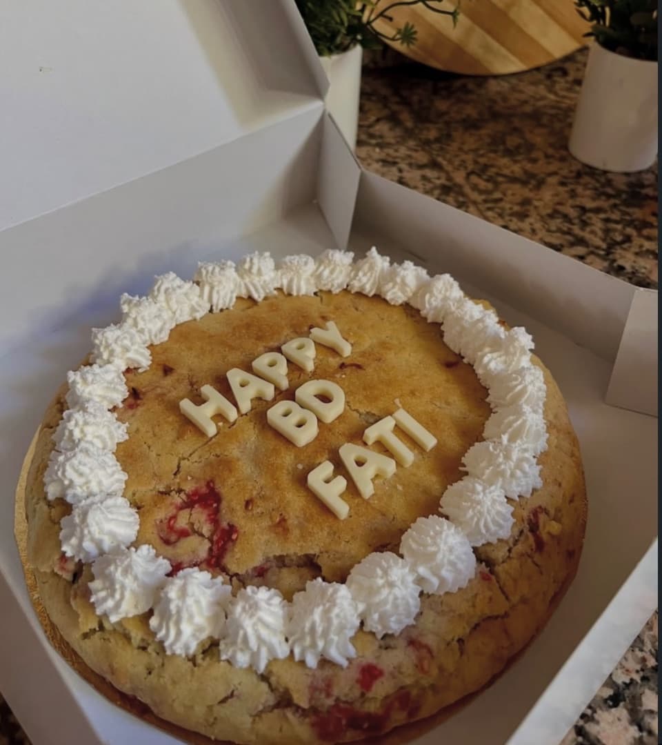 Birthday cookie cake - framboise (6 personnes)