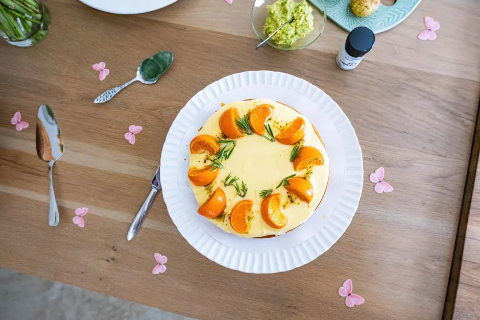 Plusieurs gâteaux décorés présentés à plat sur une table, vus de dessus