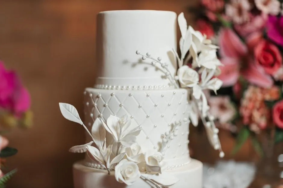 Gâteau à la finition lisse et soignée sur un présentoir