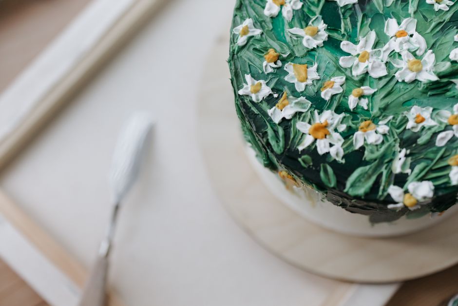 Gâteau personnalisé décoré de crème au beurre