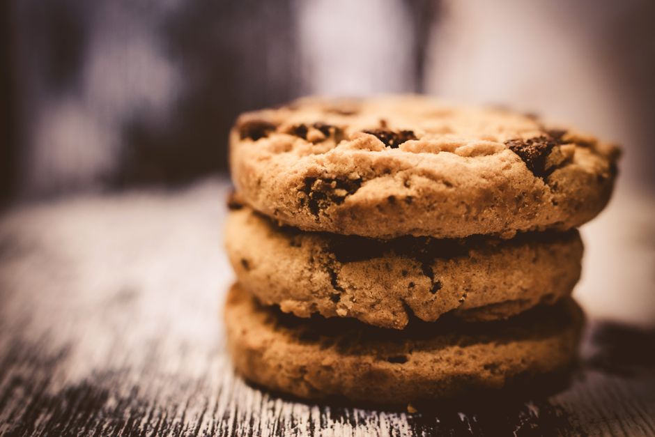 Stack of chocolate chip cookies